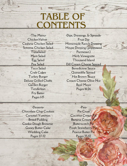 The Cabbage Rose Eatery Recipe Collection Vol.1